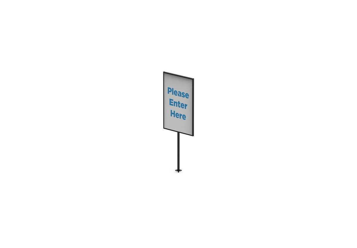 InQ A4 Sign Holder, 500 mm Post