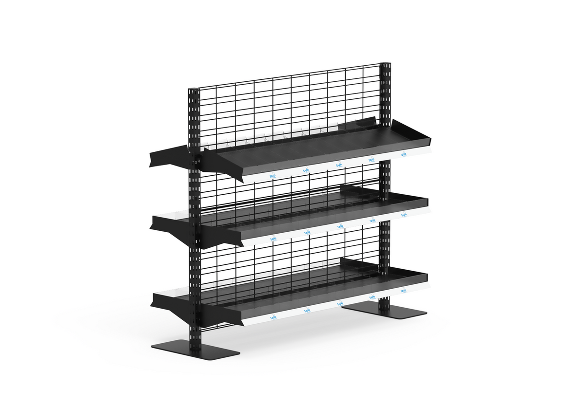 InQ Narrow Bay with Flat Metal Shelves