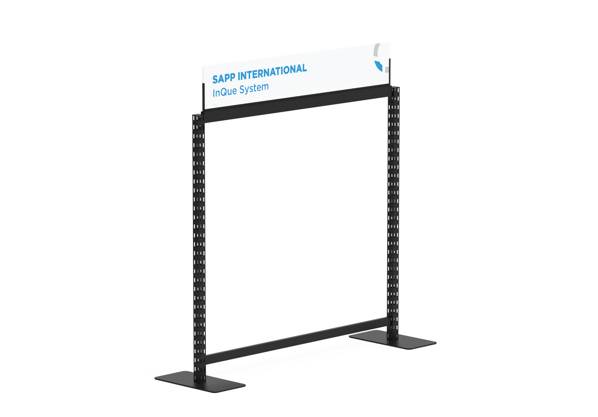 InQ Narrow Bay with Header Sign Holder A
