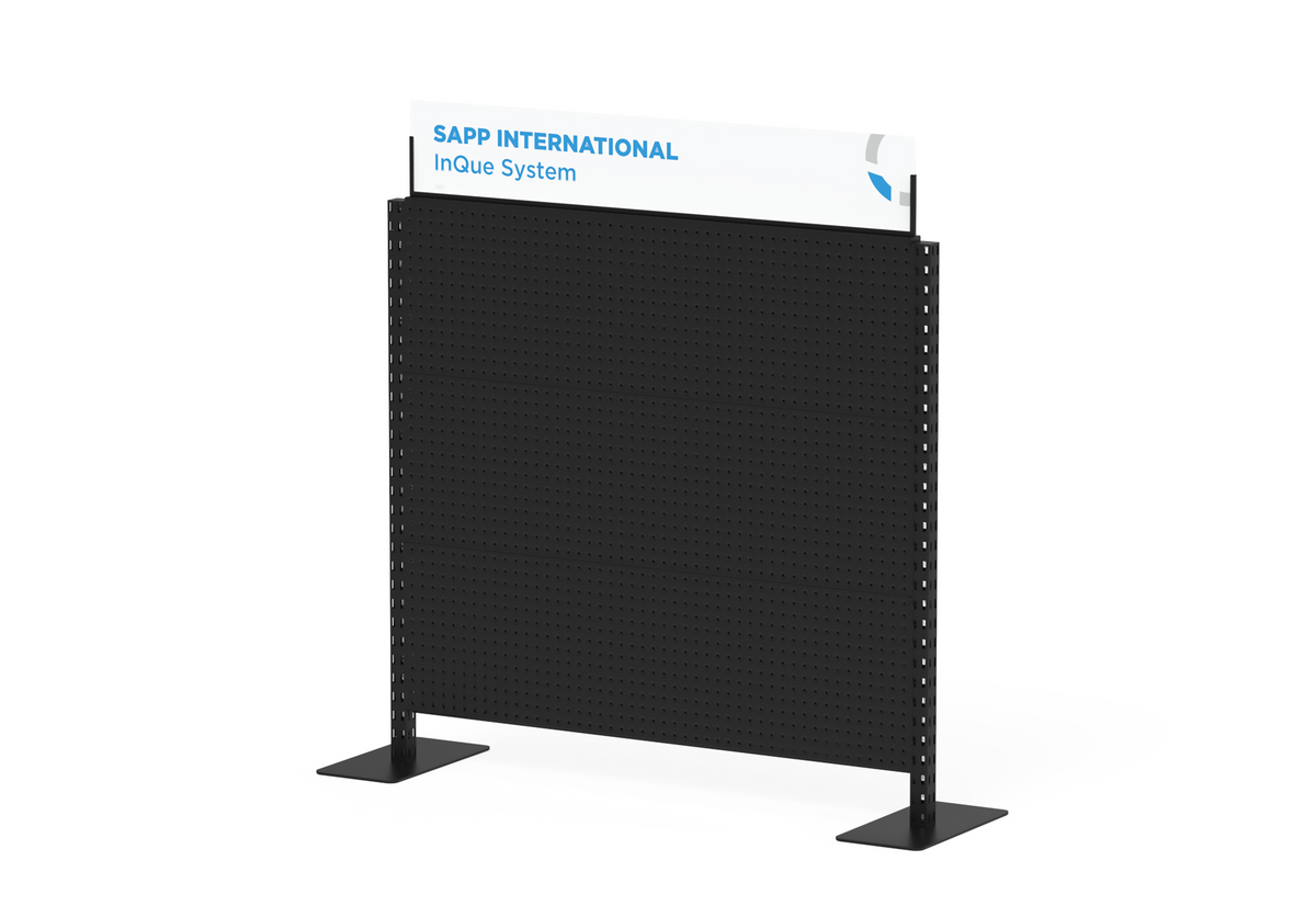 InQ Wide Pegboard Bay with Header Sign Holder B