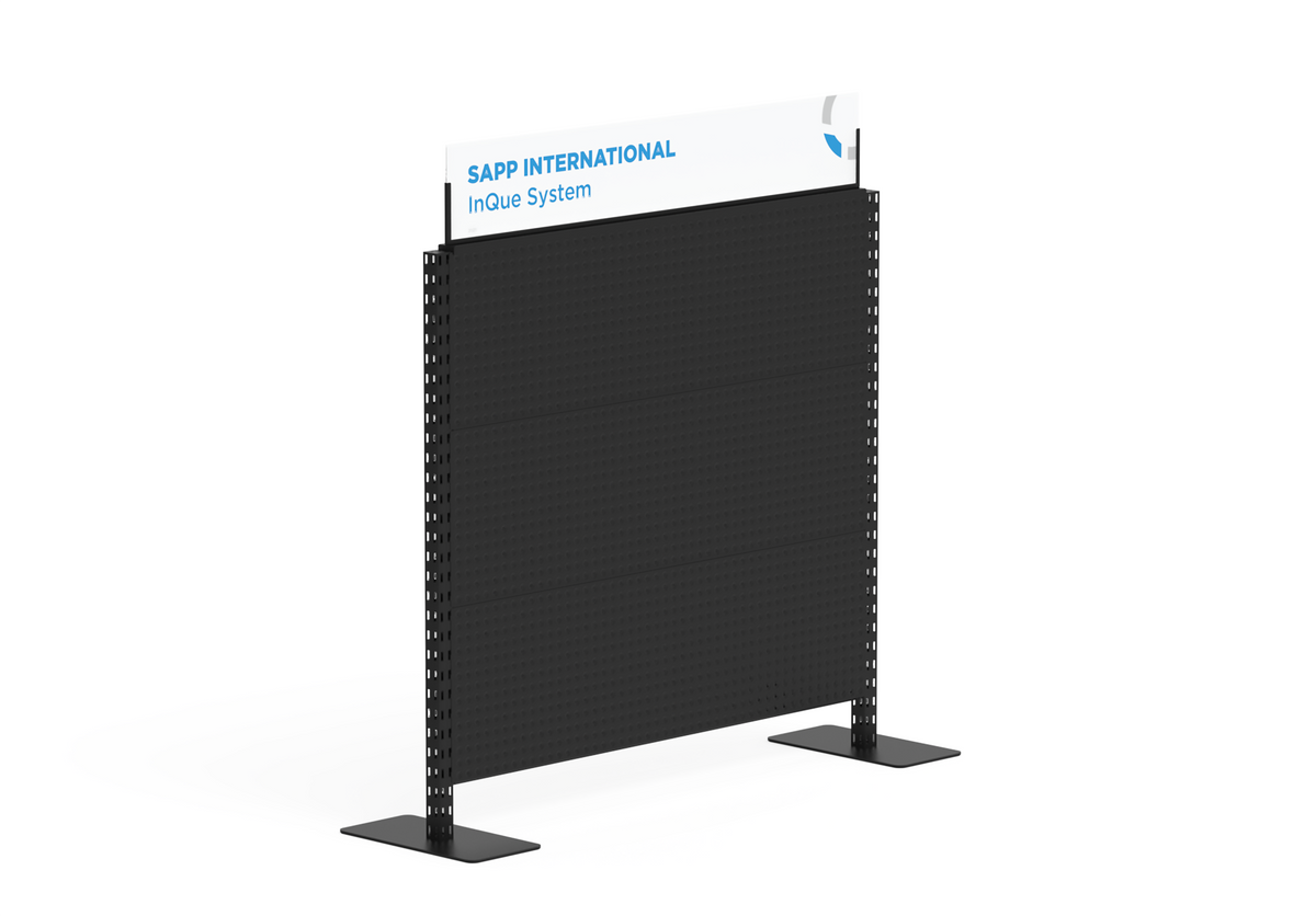 InQ Narrow Pegboard Bay with Header Sign Holder B