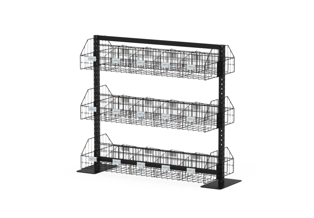 InQ Wide Bay with Wire Basket Shelves
