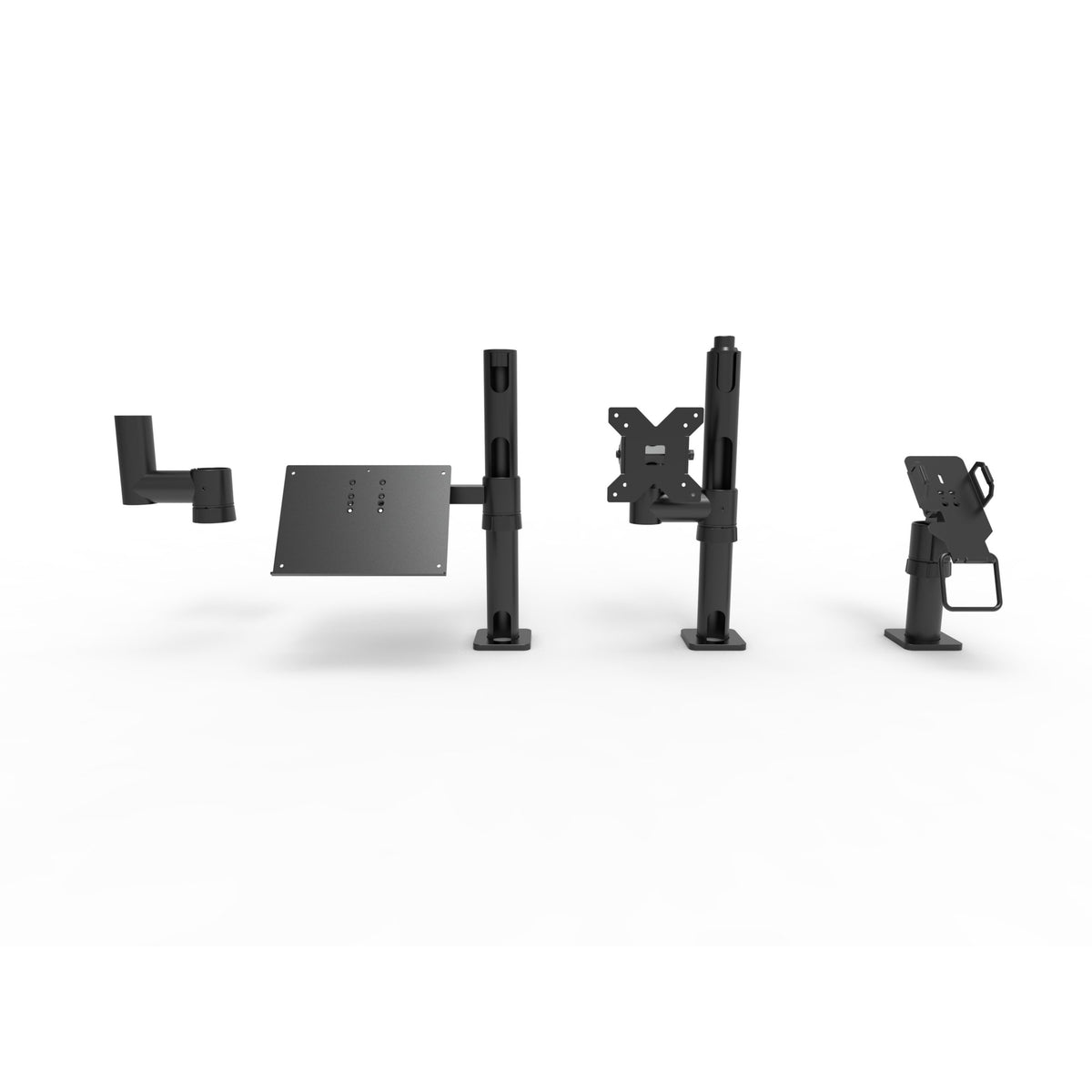 PayPost Counter Top Mount with Keyboard Holder, VESA Bracket, POS Holder and Short Arm Module