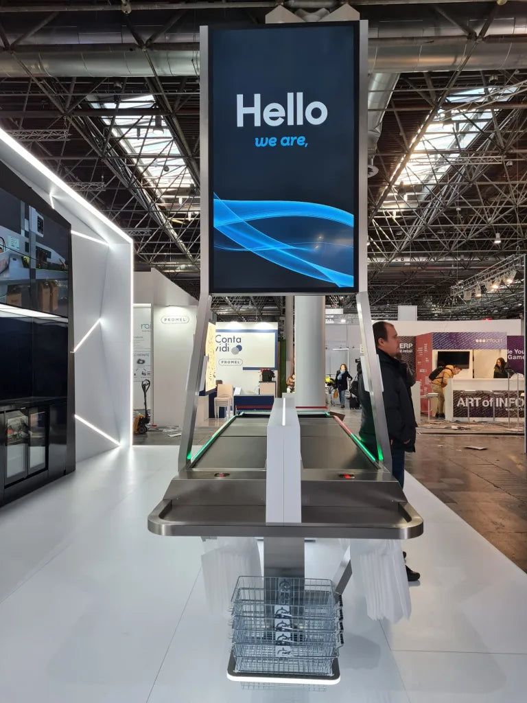 SAPP checkout counter on a trade show stand